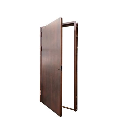 Yellow Color Certified RH Open Gal. Steel Fire Safety Door With Vision Lite