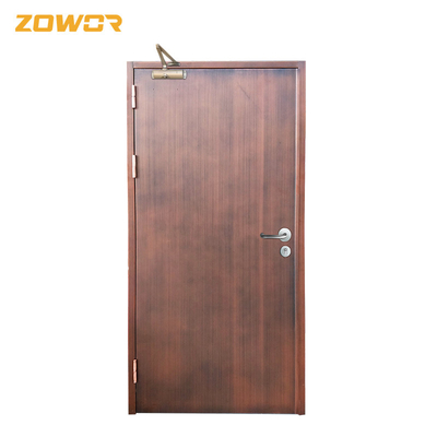 Yellow Color Certified RH Open Gal. Steel Fire Safety Door With Vision Lite
